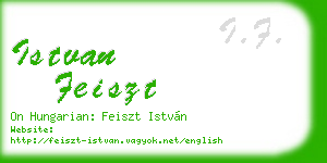istvan feiszt business card
